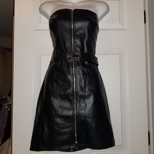 Rough Ride Vegan Leather Strapless Dress - XL (jr)